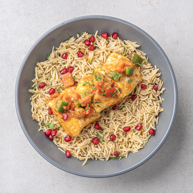 Fish Majboos With Pomegranate Pilaf